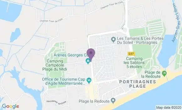 Localisation Portiragnes Plage Bp - 34420