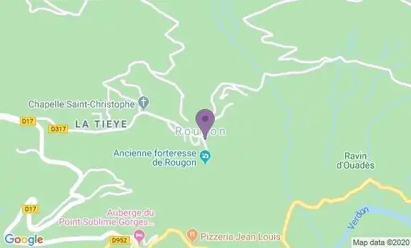 Localisation Rougon Ap - 04120