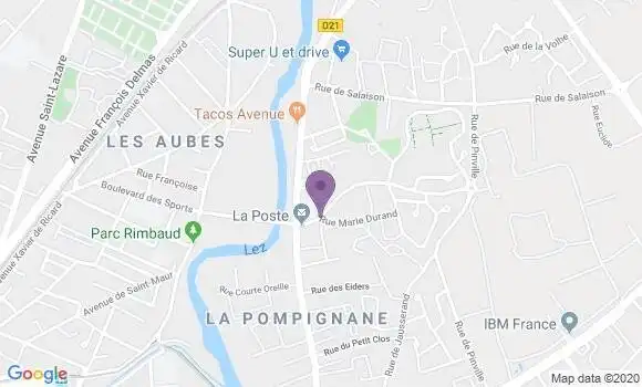 Localisation Montpellier la Pompignane - 34000