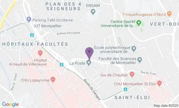 Localisation Montpellier Facultes - 34090