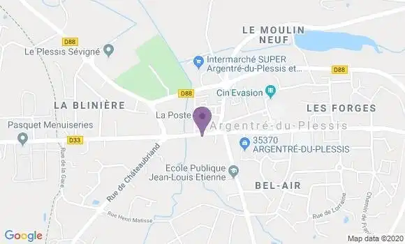 Localisation Argentre du Plessis - 35370