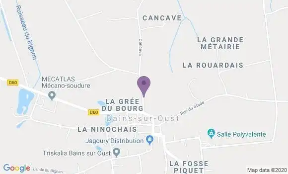 Localisation Bains sur Oust Bp - 35600