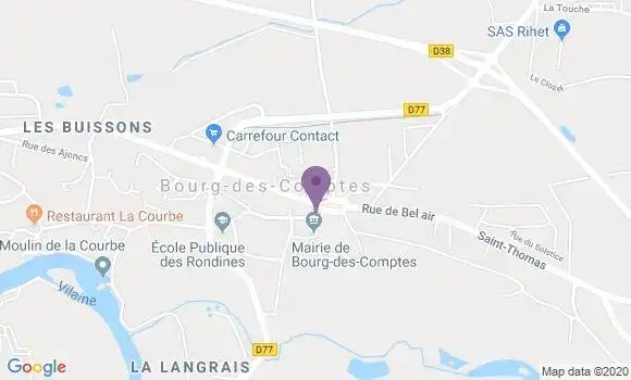 Localisation Bourg des Comptes Bp - 35890