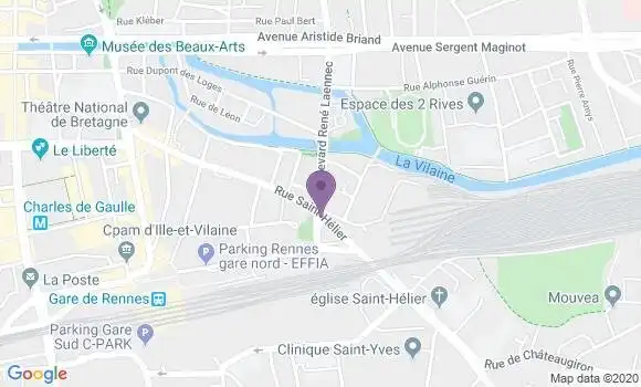 Localisation Rennes Saint Helier Bp - 35000