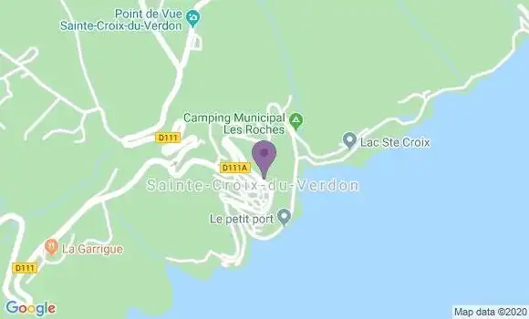Localisation Sainte Croix de Verdon Bp - 04500
