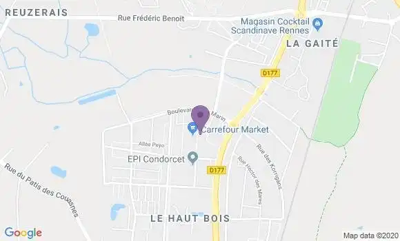 Localisation Saint Jacques de la Lande Bp - 35136