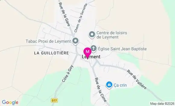 Localisation Leyment - 01150