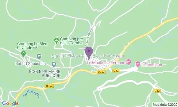 Localisation Saint Martin de Bromes Bp - 04800