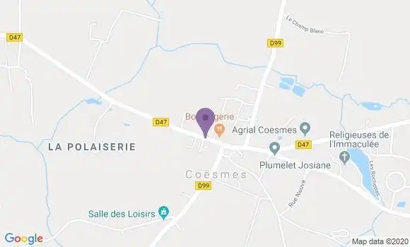 Localisation Coesmes Bp - 35134