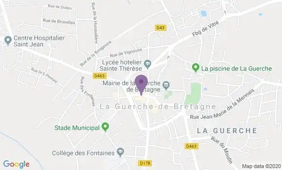 Localisation La Guerche de Bretagne Bp - 35130