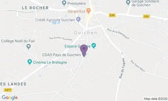 Localisation Guichen - 35580