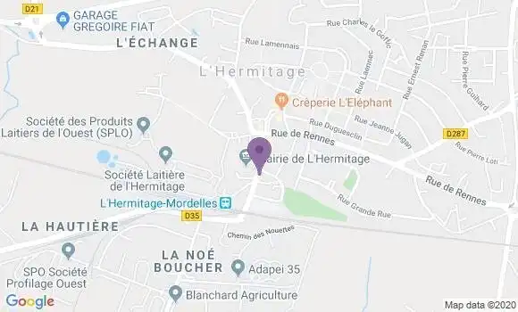Localisation L Hermitage Bp - 35590