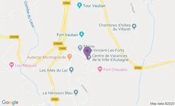 Localisation St Vincent les Forts Ap - 04340