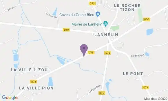 Localisation Lanhelin Bp - 35720