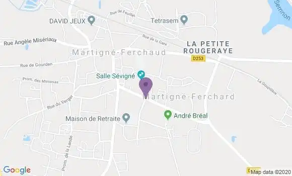 Localisation Martigne Ferchaud Bp - 35640