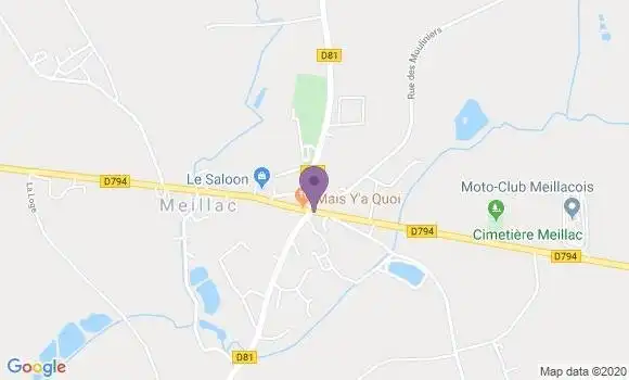 Localisation Meillac Ap - 35270