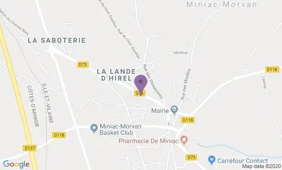 Localisation Miniac Morvan - 35540
