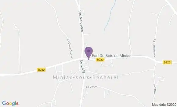 Localisation Miniac sous Becherel Ap - 35190
