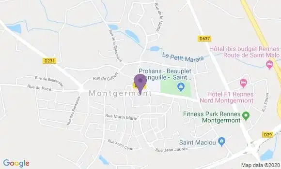 Localisation Montgermont Bp - 35760