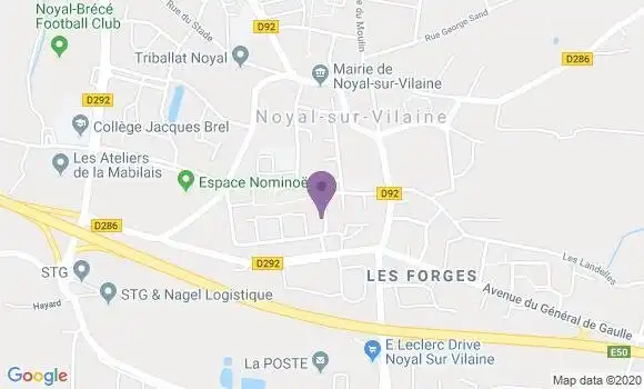 Localisation Noyal sur Vilaine Bp - 35530
