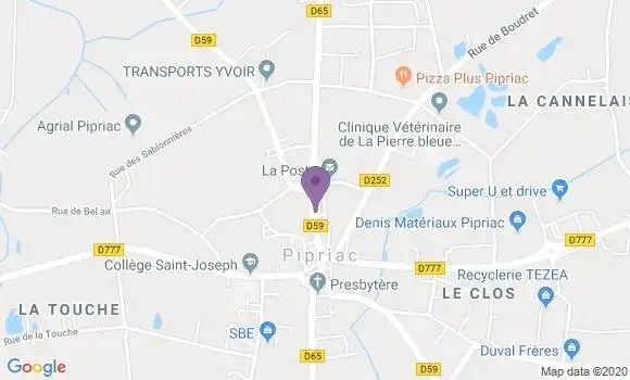 Localisation Pipriac - 35550