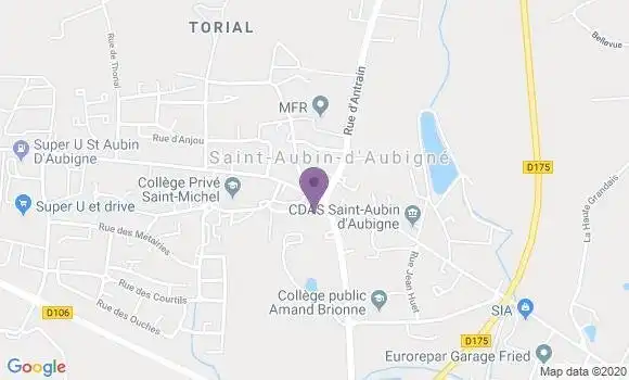 Localisation Saint Aubin d