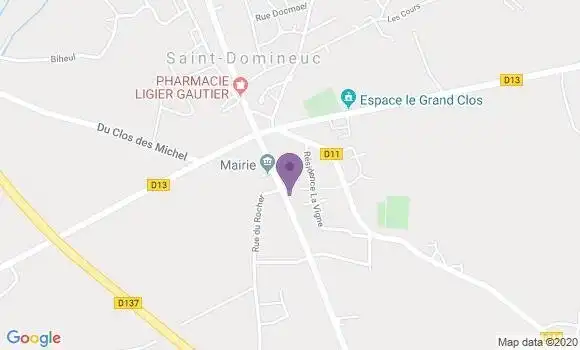 Localisation Saint Domineuc Bp - 35190