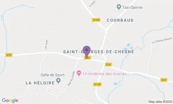 Localisation Saint Georges de Chesne Ap - 35140