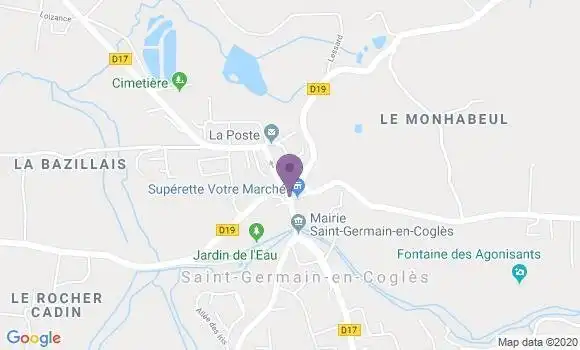 Localisation Saint Germain En Cogles Bp - 35133