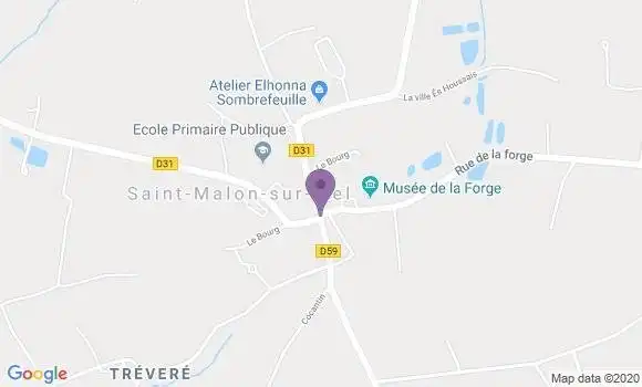 Localisation Saint Malon sur Mel Ap - 35750