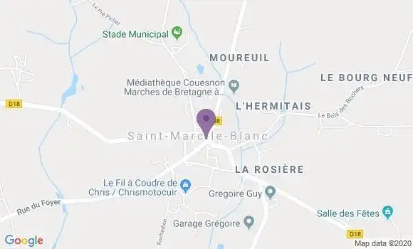 Localisation Saint Marc le Blanc Ap - 35460