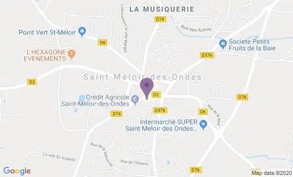 Localisation Saint Meloir des Ondes Bp - 35350