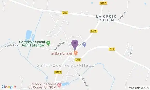 Localisation Saint Ouen des Alleux Ap - 35140