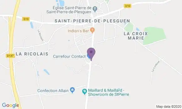 Localisation Saint Pierre de Plesguen Bp - 35720