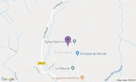 Localisation Turriers Bp - 04250