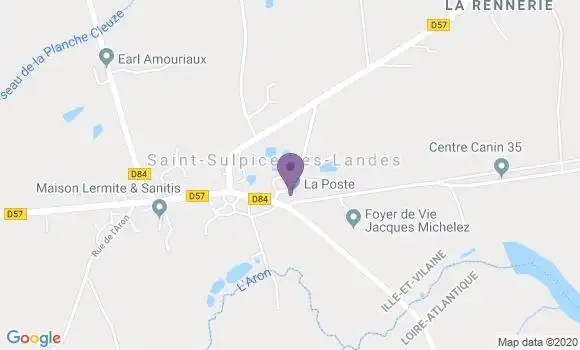 Localisation Saint Sulpice des Landes Ap - 35390