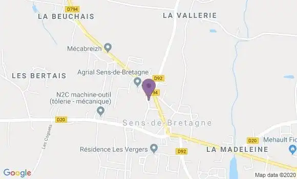 Localisation Sens de Bretagne Bp - 35490