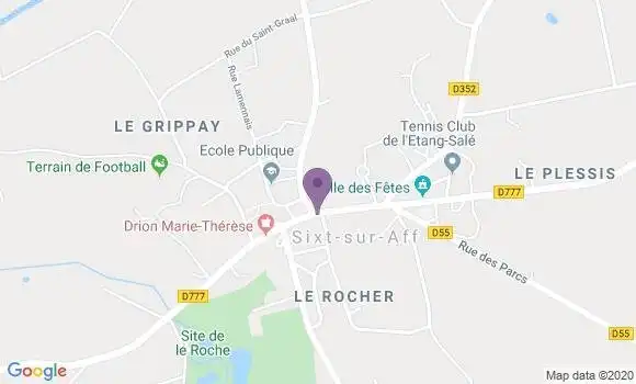 Localisation Sixt sur Aff Bp - 35550