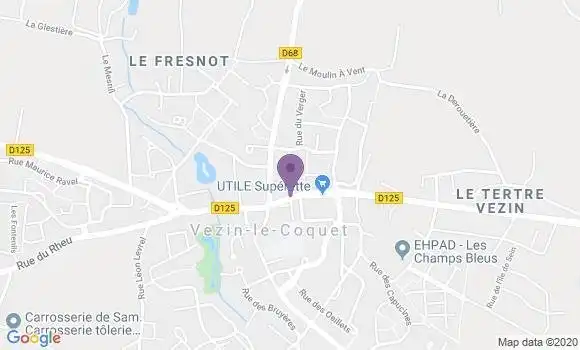 Localisation Vezin le Coquet Bp - 35132