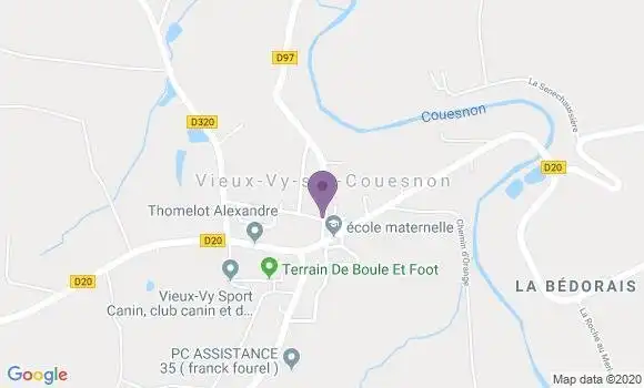 Localisation Vieux Vy sur Couesnon Ap - 35490
