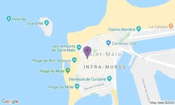 Localisation Saint Malo Intra Muros Bp - 35400