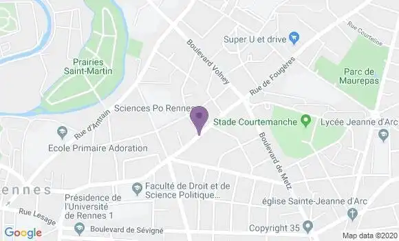Localisation Rennes Croix Carree - 35700