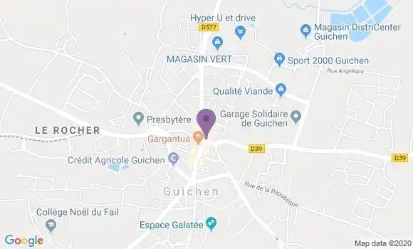 Localisation Guichen Pont Rean Ap - 35580