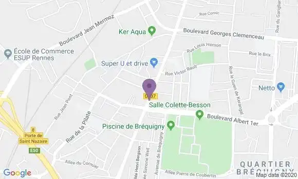 Localisation Rennes Pigeon Blanc - 35200
