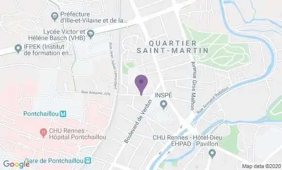 Localisation Rennes Coetlogon Bp - 35000