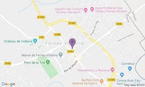 Localisation Ferney Voltaire - 01210