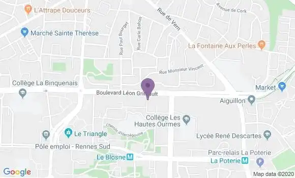 Localisation Rennes le Landrel Bp - 35200