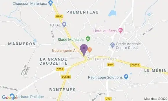 Localisation Aigurande - 36140