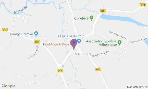 Localisation Arthon Bp - 36330