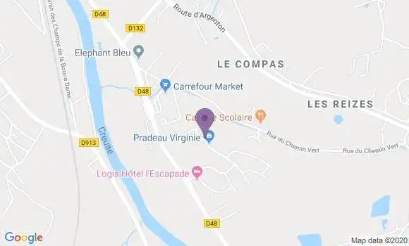 Localisation Le Pechereau Bp - 36200